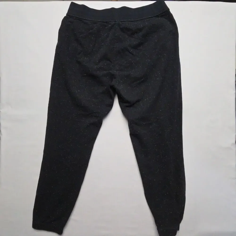 Nike Womens Black Rainbow Speckled Hoodie Jogger Set XL Cotton Blend Casual
